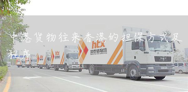 中港货物往来香港的担保方式及程序(图1)
